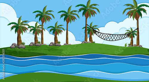 Empty nature beach ocean coastal landscape