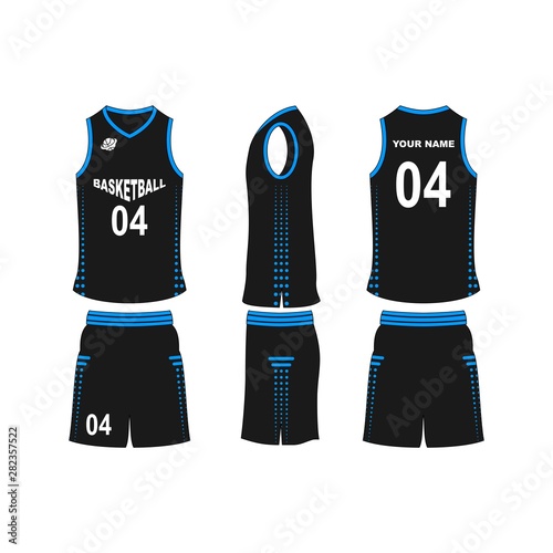 Basketball jersey set template collection.