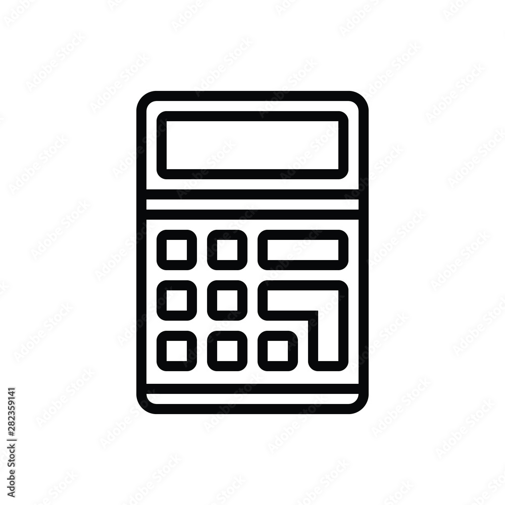 Black line icon for calculate Black line icon for calculate