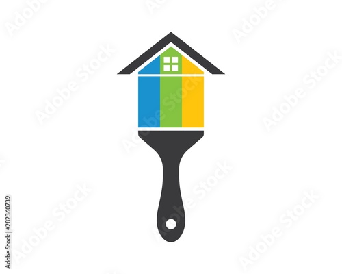 house,bulding paint logo icon vector illustration