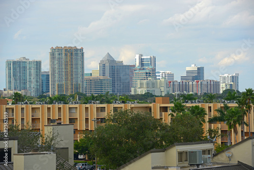 Fort Lauderdale downtown skyline in Fort Lauderdale, Florida, USA.
