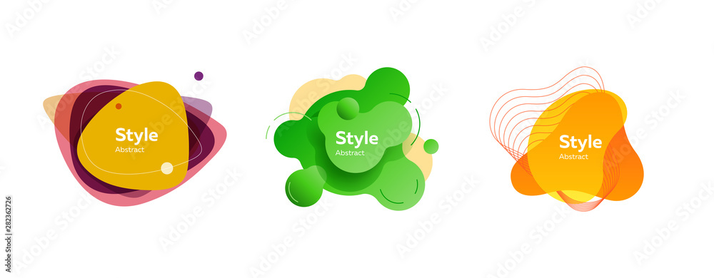 Multicolored trendy abstract elements Multicolored trendy abstract elements