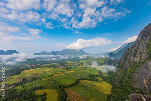 The natural is still purity and beautiful in Vang Vieng, Laos.
