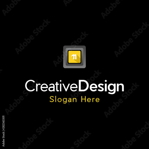 Number 11 logo design template elements. Modern abstract digital alphabet letter logo. Vector illustration. Unique and modern number 11 logo design