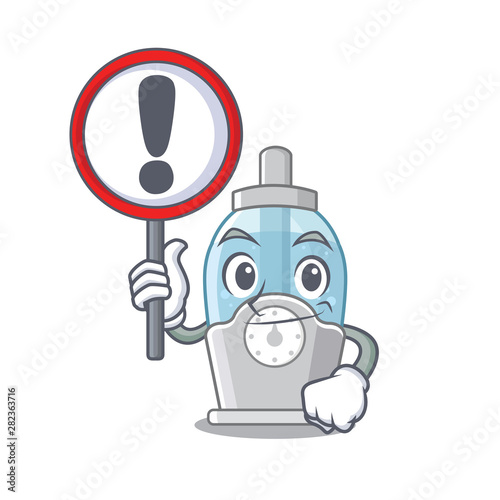 With sign humidifier isolated with in the mascot