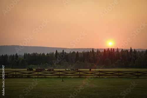 Sunset over Ranch