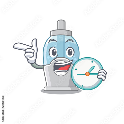 With clock humidifier in the a cartoon bedroom