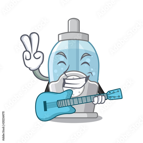 With guitar humidifier clings to the character wall