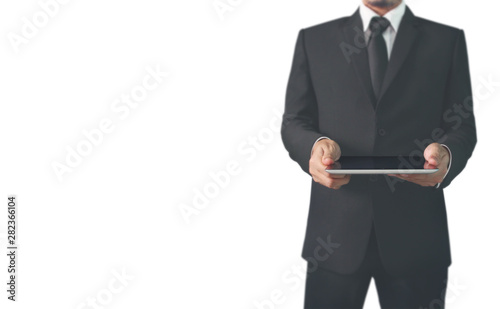 Businessman using digital tablet in hand