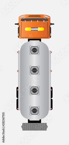 top view oil tank truck Vector car