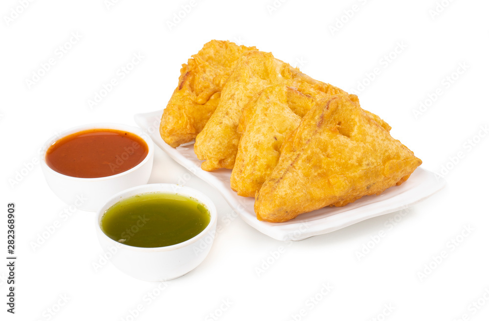Indian Fried Snack Bread Pakora. It is also known as bread bhaji. A