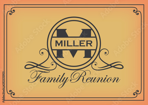 Family Monogram design for Reunions