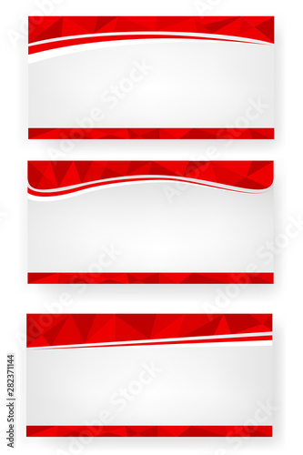 Free Download Simple Vector, Blank Template Banner for Indonesia Independence Day Element Design, with red and white wave ribbon border, in three style - GFXLoad