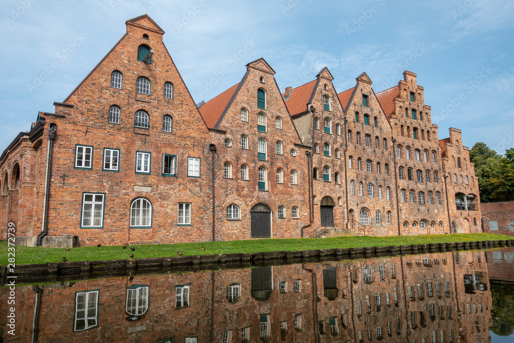 The old salt storehouses are located in the heart of the Hanseatic city of Lübeck at the salt harbour.