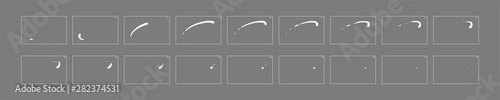 Smoke trail Animation. Smoke line animation. Sprite sheet for game or cartoon or animation