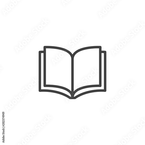 Booklet pages line icon. linear style sign for mobile concept and web design. Open book outline vector icon. Symbol, logo illustration. Vector graphics