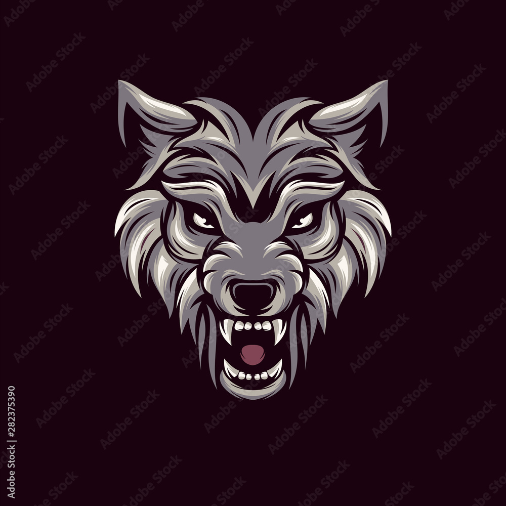 awesome angry wolf logo design awesome angry wolf logo design