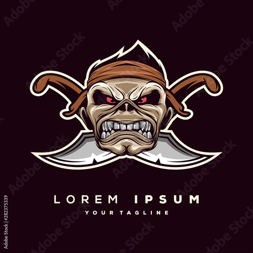 awesome angry pirates logo design