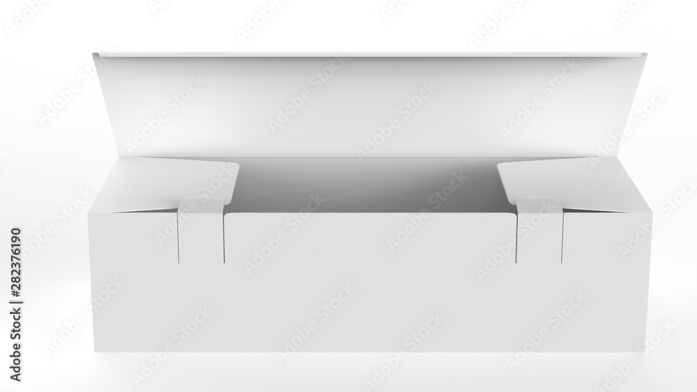 Tea packaging Blank paper box, cardboard container full of rectangular tea bags. Food product advertising mock up template. 3d illustration Tea packaging Blank paper box, cardboard container full of rectangular tea bags. Food product advertising mock up template. 3d illustration