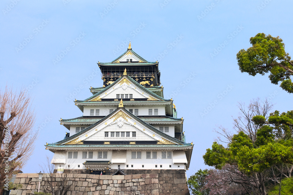 Osaka castle, Japanese ancient castle in Osaka, Japan Osaka castle, Japanese ancient castle in Osaka, Japan