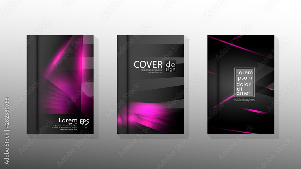  Set the cover vector of the book , suitable for any background. cover design in eps 10