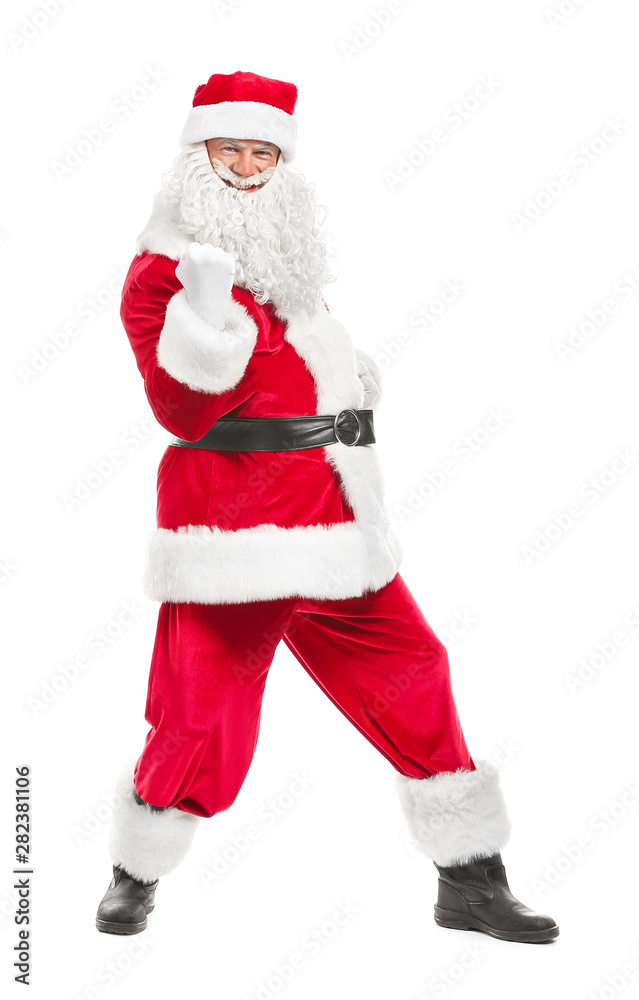Portrait of happy Santa Claus on white background Portrait of happy Santa Claus on white background