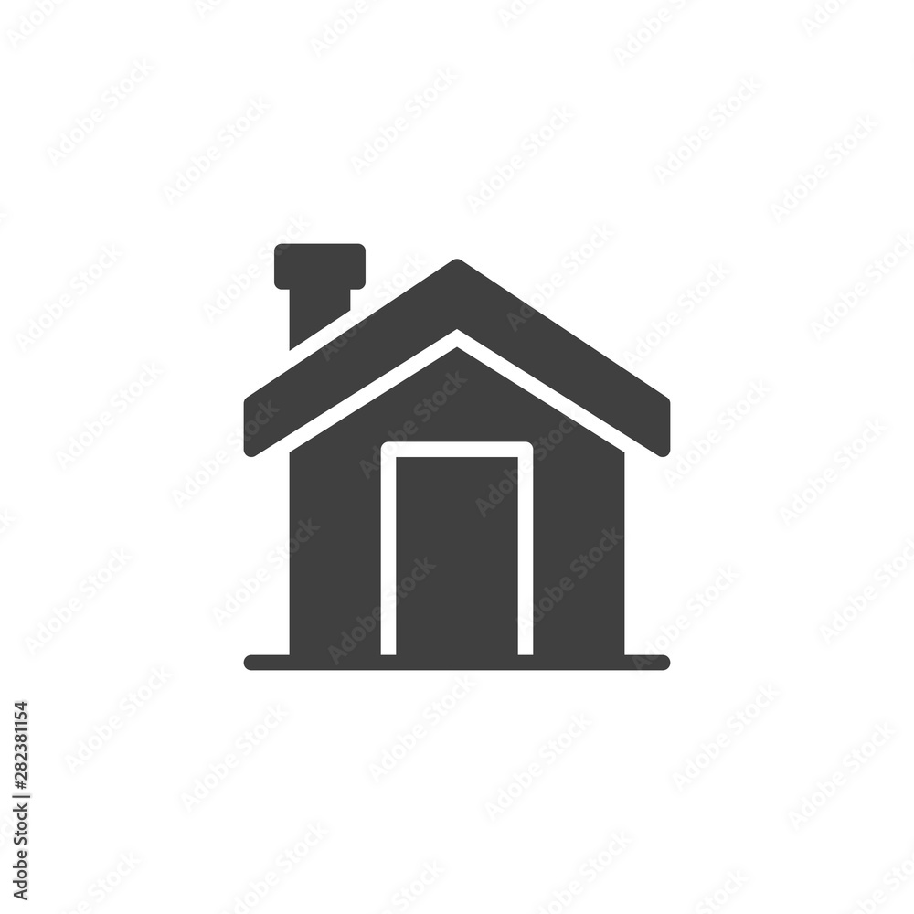 Home with chimney vector icon. filled flat sign for mobile concept and web design. House glyph icon. Homepage symbol, logo illustration. Vector graphics Home with chimney vector icon. filled flat sign for mobile concept and web design. House glyph icon. Homepage symbol, logo illustration. Vector graphics