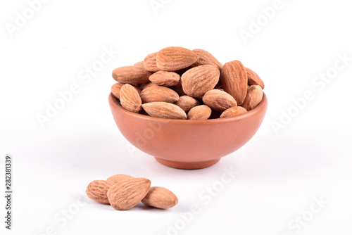 fresh roasted almonds in bowl