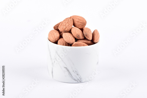 fresh roasted almonds in bowl