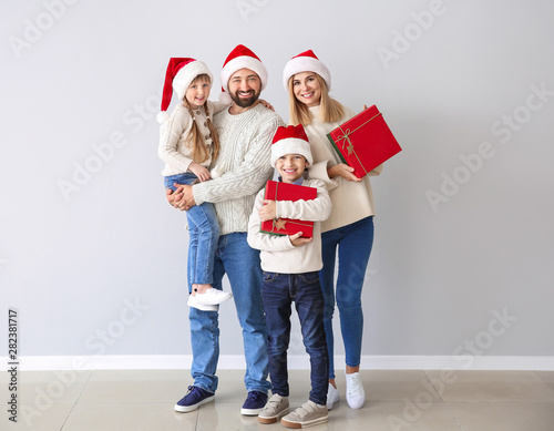 Happy family with Christmas...