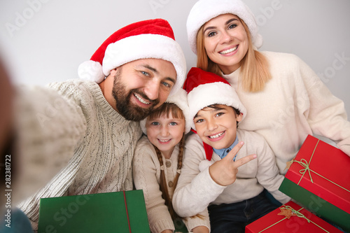 Happy family with Christmas...