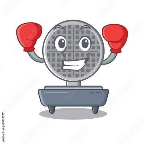 Boxing waffle iron in the character shape
