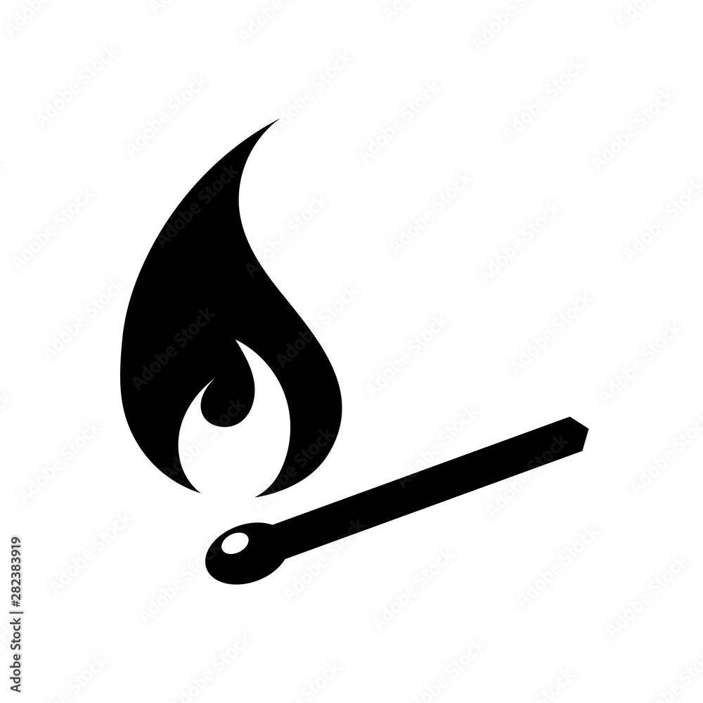 Fire match Sign icon