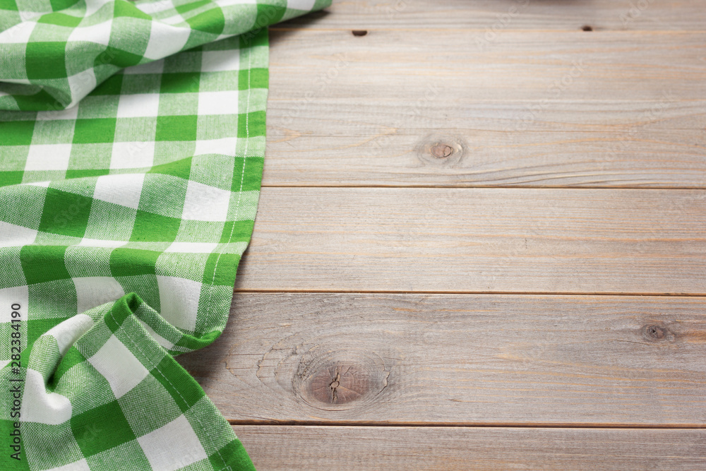 Obraz premium cloth napkin at rustic table in front