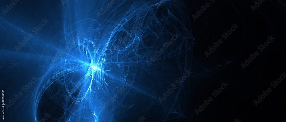 blue glow energy wave.