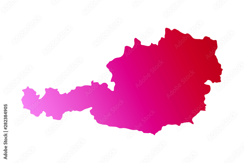 Austria colorful vector map silhouette