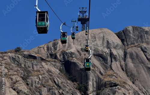 cableway in mountains
