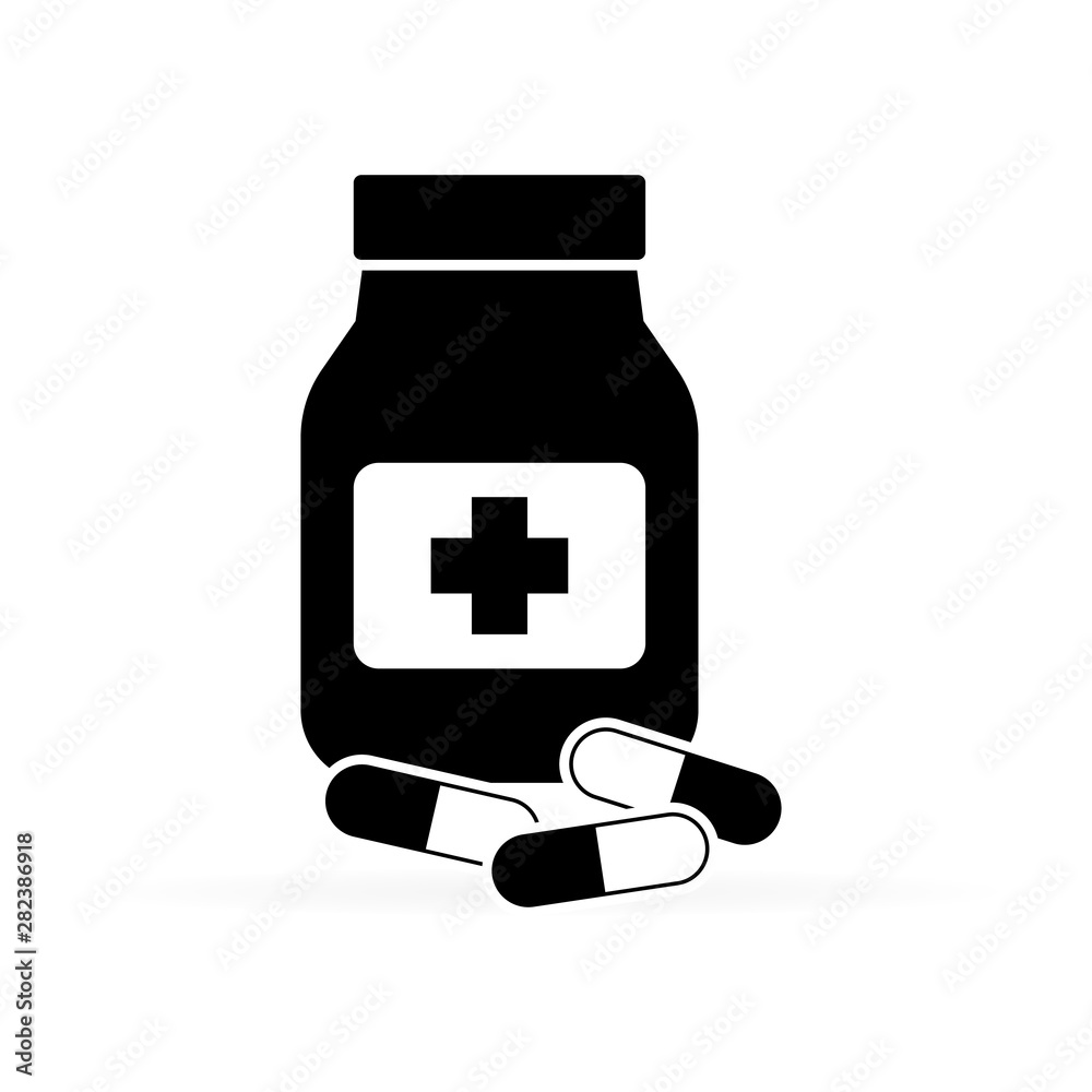 medicine bottle icon, vector illustration medicine bottle icon, vector illustration