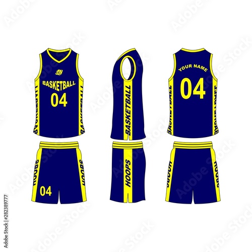 Basketball jersey set template collection.