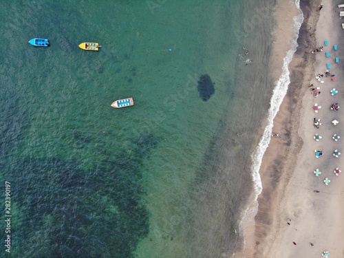 Aerial photo of the Anjuna beach in Goa, Vasco (India) photo