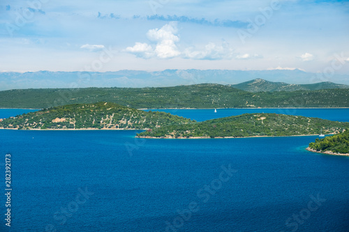 Beautiful landscape on the island of Dugi Otok archipelago in Croatia, Adriatic sea in summer