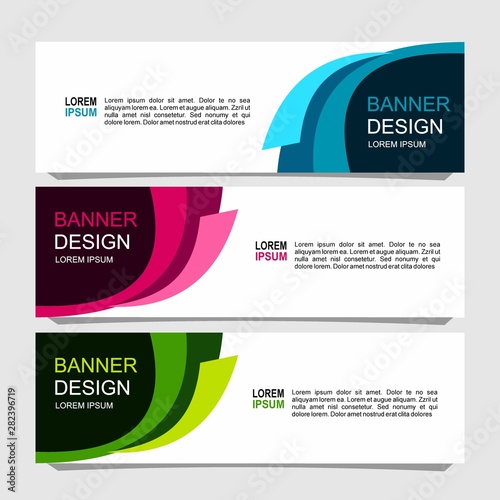 Vector abstract design banner web template.