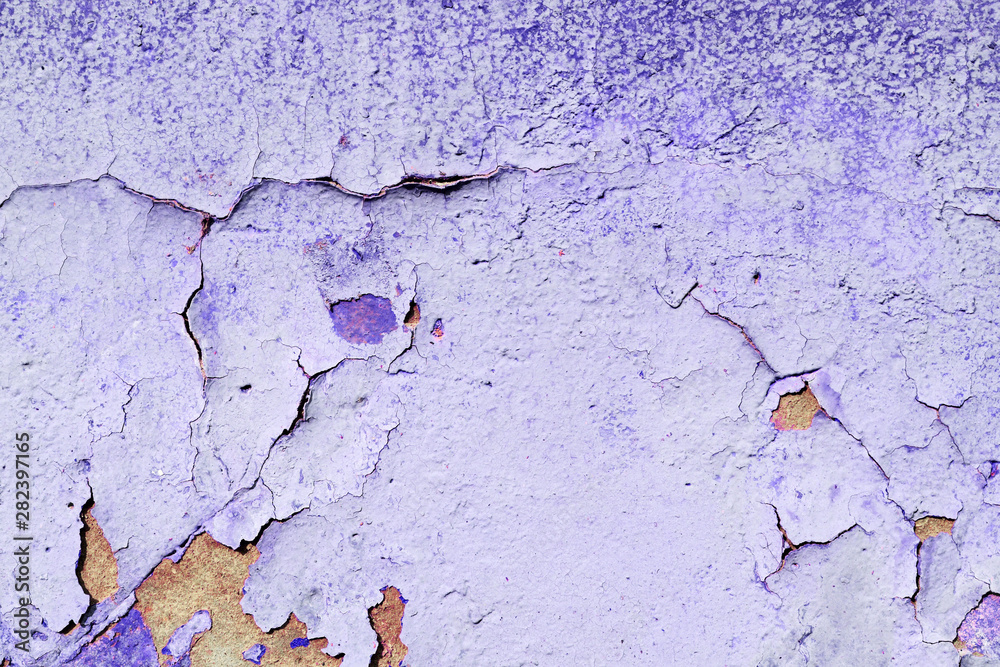 Fototapeta premium Old painted wall of purple color texture close up. Abstract background