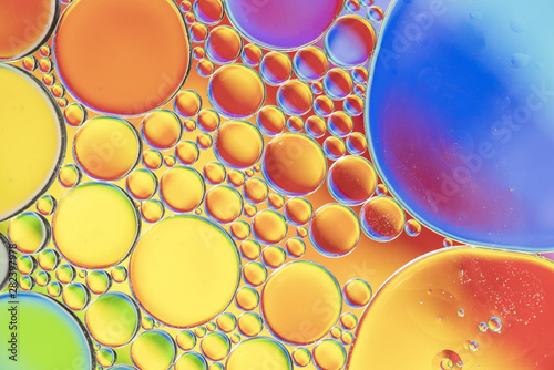 Rainbow abstract various bubbles texture