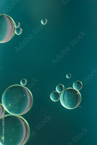 Dark turquoise bubbly abstract background