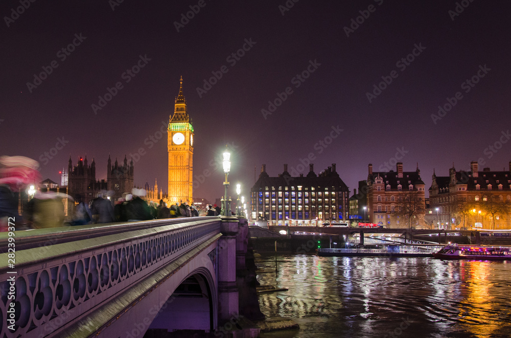 Westminster Bridge at night