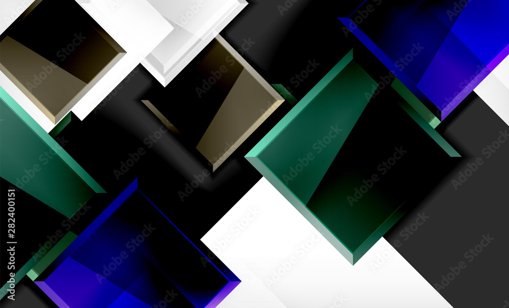 Bright colorful square shape blocks geometrical background Bright colorful square shape blocks geometrical background