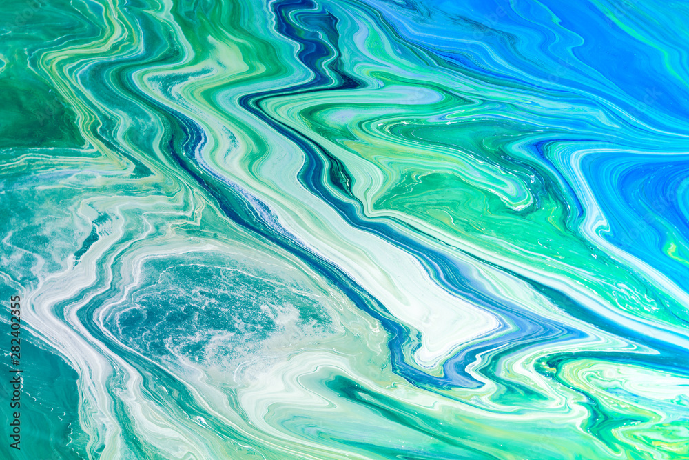 Naklejka premium Blue Liquid marble abstract surfaces Design.