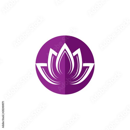 Beauty Vector Lotus flowers design logo Template icon 