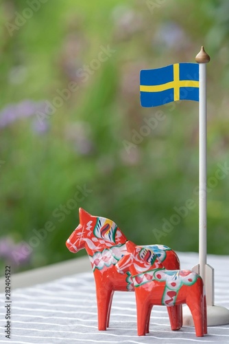 Background with Swedish objects